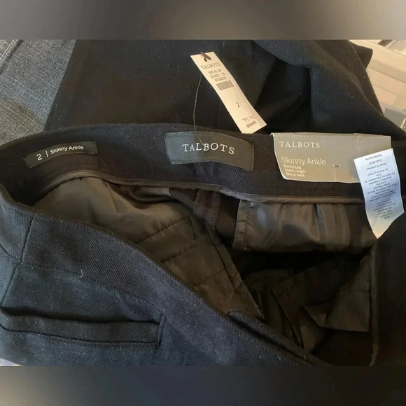 Talbots Skinny Leg Ankle Length Equestrian Style Black Knit Pants Women’s 2 NWT - Picture 9 of 15